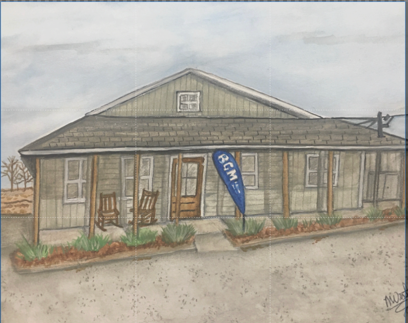 "Jonestown Hope Center" (But God Ministries) Singed Painting Print by Mickie West
