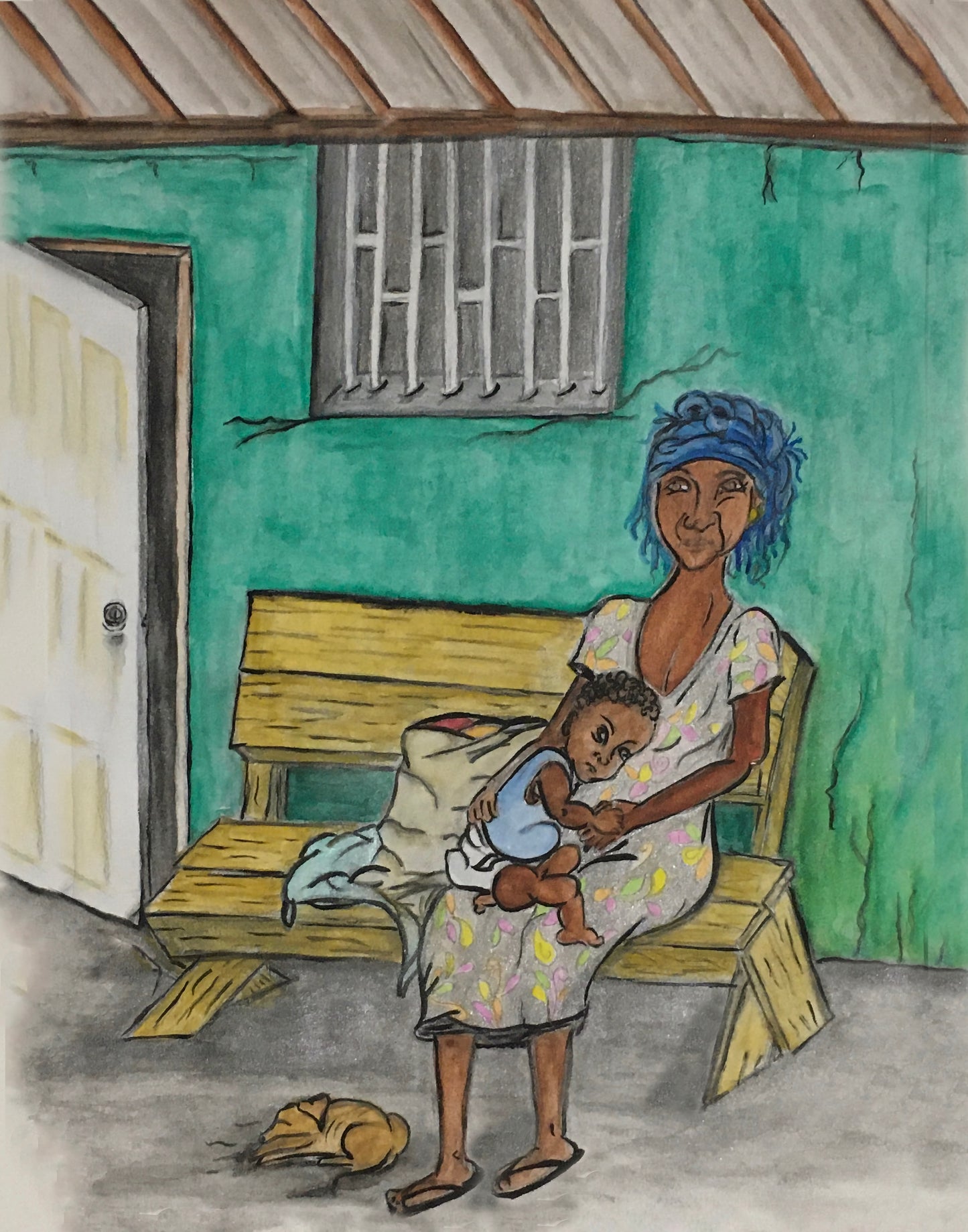 "Clinic Daze" Watercolor Print signed by Mickie West