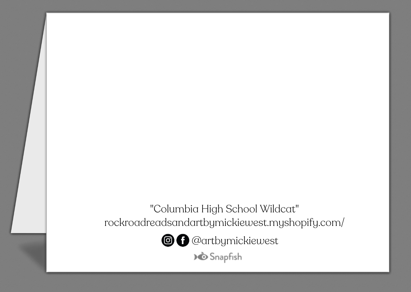 "Columbia High School Wildcat" Notecards by Mickie West (set of 10)