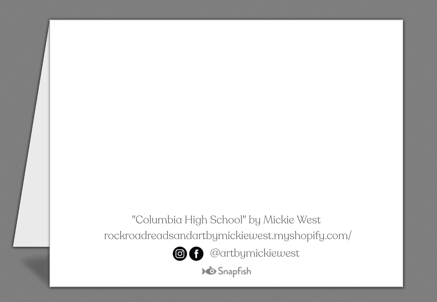 "Columbia High School" Notecards by Mickie West (set of 10)