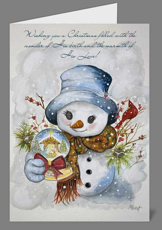 "Snowman's Christmas Wonder" 5x7 Christmas cards (set of 10)
