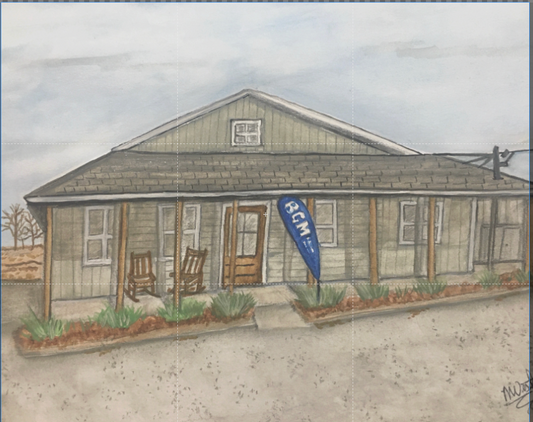 "Jonestown Hope Center" (But God Ministries) Singed Painting Print by Mickie West